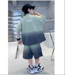 WZH301124-1 طقم صيفي قطعتين ( جكيت + شورت طويل)