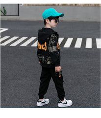 RM1227-08 طقم جينز ولادي قطعتين ( جكيت + بنطلون )