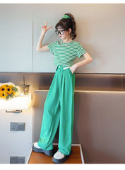 RM150424-6 طقم صيفي قطعتين ( بلوزة + بنطلون )