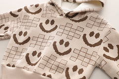 SSX220824-60 طقم ولادي شتوي تقيل مبطن فرو بالكامل قطعتين ( بلوزة + بنطلون)