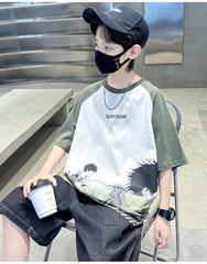 WZH301124-2 بلوزة رسم انمي فادي قطن اصلي 100%