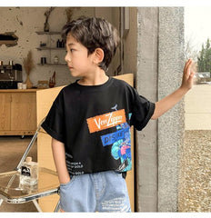 FU14042024-27 طقم ولادي قطعتين ( بلوزة + شورت)