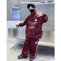 WZH301124-14 ترنج قطن خريفي ربيعي دافي قطعتين ( بلوزة + بنطلون )