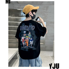 WZH301124-10 تيشيرت قطن أصلي ماركة ناروتو غسيل ولبس