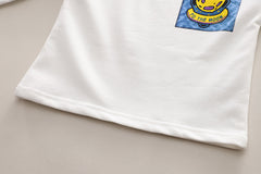 SSX220824-145 طقم ولادي 3 قطع ( جكيت جينز + بنطلون جينز + بلوزة )