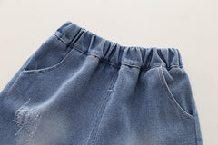 SSX220824-2 طقم صيفي قطعتين ( قميص + شورت)