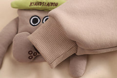 SSX220824-50 طقم شتوي مبطن فرو تقيل بالكامل قطعتين ( بلوزة + بنطلون)