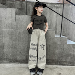 RM150424-9 طقم صيفي سبورت قطعتين ( بلوزة + بنطلون)