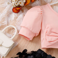 EU120424-40 طقم بناتي قطعتين ( بلوزة + تنورة )