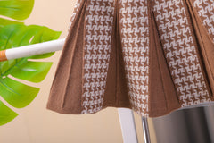 SSX220824-175 طقم بناتي صوف تقيل وناعم شتوي قطعتين ( جكيت + تنورة)