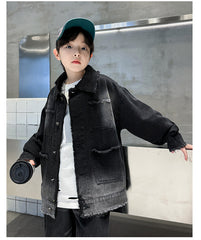 WZH301124-58 طقم  ولادي  جينز قطعتين ( جكيت + بنطلون)