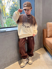 WZH301124-54  ترينج ولادي خريفي شتوي تقيلة قطعتين ( بلوزة + بنطلون)