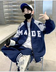 WZ261124-6 بدلة قطنية جودة ممتازة قطعتين ( جكيت + بنطلون)