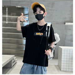 WZH301124-10 تيشيرت قطن أصلي ماركة ناروتو غسيل ولبس