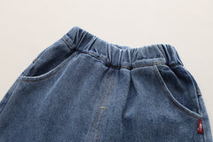 RM0608-15 طقم ولادي 3 قطع ( بلوزة + جكيت + بنطلون جينز )