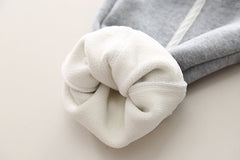 SSX220824-19 طقم ولادي شتوي تقيل مبطن فرو بالكامل قطعتين ( بلوزة + بنطلون)