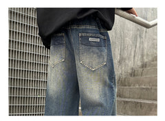 WZH301124-33 بنطلون جينز قصة عريضة