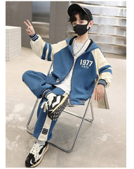 WZS040924-16 طقم سبورت شتوي مبطن فرو بالكامل قطعتين ( جكيت + بنطلون)