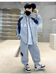 WZ261124-6 بدلة قطنية جودة ممتازة قطعتين ( جكيت + بنطلون)