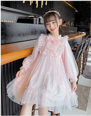 RM1231-05 فستان بناتي ناعم مزين باللولو لأعياد الميلاد والحفلات