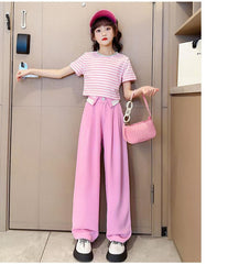 RM150424-6 طقم صيفي قطعتين ( بلوزة + بنطلون )