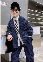 RM1227-27 بدلة ولادي 4 قطع ( جكيت + قميص + بنطلون + جرافة)