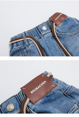 FU14042024-17 طقم بناتي قطعتين ( بلوزة + بنطلون جينز)