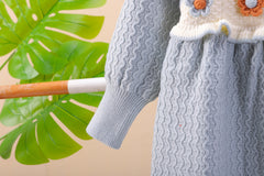 SSX220824-169 فستان بناتي صوف تقيل وناعم شتوي دافي