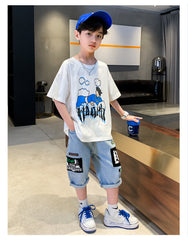 FU14042024-48 طقم ولادي قطعتين ( بلوزة + بنطلون)