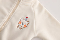 SSX220824-15 بجامة شتوي ولادي بناتي خامة ممتازة غسيل ولبس قطعتين ( جكيت + بنطلون)