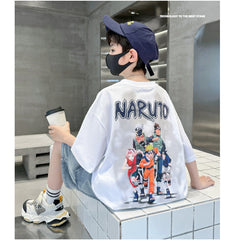 WZH301124-10 تيشيرت قطن أصلي ماركة ناروتو غسيل ولبس