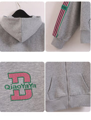 RM090424-7 طقم رياضي قطني بناتي قطعتين ( جكيت + بنطلون)