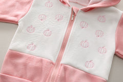 SSN040924-13 طقم بناتي شتوي مبطن فرو من الداخل قطعتين ( جكيت + بنطلون )