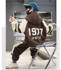 WZS040924-16 طقم سبورت شتوي مبطن فرو بالكامل قطعتين ( جكيت + بنطلون)