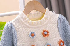 SSX220824-169 فستان بناتي صوف تقيل وناعم شتوي دافي