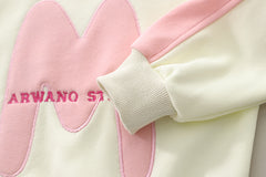 SSN040924-42  طقم ولادي قطن دافي خريفي ربيعي قطعتين (بلوزة + بنطلون )