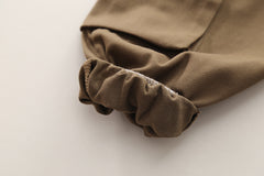 SSX220824-112 طقم ولادي خريفي ربيعي قطعتين ( بلوز قطنية + بنطلون كتان)