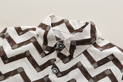 SSX220824-138 طقم ولادي خريفي ربيعي 3 قطع ( قميص + فست صوف + بنطلون كتان)