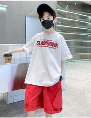 WZH301124-20 بردلة رياضية صيفية ماركة سلام دانك قطعتين ( بلوزة + شورت)