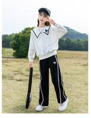 HBC040924-1 بدلة قطنية بناتي قطعتين ( بلوزة + بنطلون)