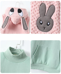 HBC040924-9 طقم بناتي شتوي تقيل مبطن فرو بالكامل 3 قطع ( بلوزة + فست + بنطلون)