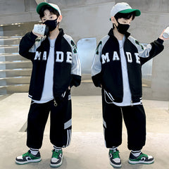 WZ261124-6 بدلة قطنية جودة ممتازة قطعتين ( جكيت + بنطلون)