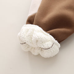 SSX220824-53 طقم ولادي شتوي تقيل مبطن فرو بالكامل قطعتين ( بلوزة + بنطلون)