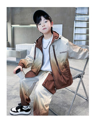 WZH301124-60  بدلة ربيعي صيفي خريفي ستان قطعتين ( جكيت + بنطلون)