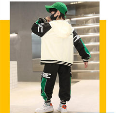 WZS040924-15 طقم ولادي قطني قطعتين تريننج ( جكيت + بنطلون)