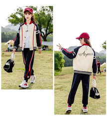 HBC040924-10 طقم بناتي شتوي مبطن فرو قطعتين ( جكيت + بنطلون)