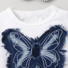 EU120424-32 طقم صيفي قطعتين ( بلوزة + شورت)