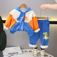 SSN040924-69 طقم شتوي ومبطن فرو قطعتين ( بلوزة + بنطلون)