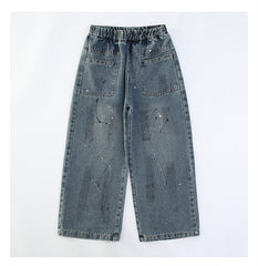 WZH191124-10 طقم جينز قطعتين (جكيت + بنطلون )