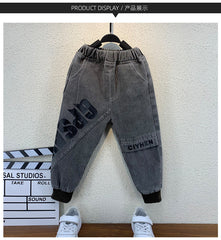 RM1227-44 طقم ولادي قطعتين ( بلوزة قطنية + بنطلون جينز )